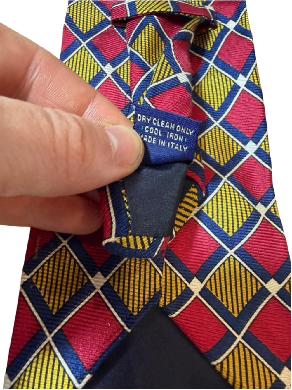 Vintage Burberrys Equestrian Knight Geometric Silk Tie Made Italy Preppy Vtg